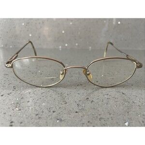 Marchon Super Flex Eyeglasses Frames ONLY Gold Flex Italy 50-18-130 oval